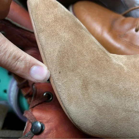 Marc Fisher Rayya Heeled Dress Bootie in Tan Suede - Picture 12 of 12